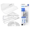 Office ruler set, set of 4 (5.9 inch (15 cm)