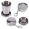 S/M/L Stainless Steel Folding Cup Portable Stackable Folding Cup for