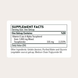 THORNE - Ultimate-E - Contains All of The Natural Forms of Vitamin E - 60 Gelcaps