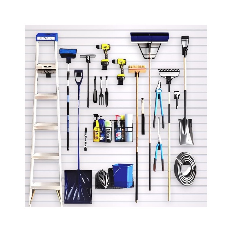 NeatiEase Slatwall Panel Wall Storage Systems, 2 x 4ft Slat