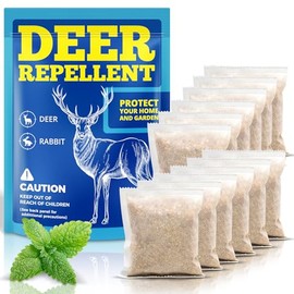 Deer Repellent 12 Packs, Rabbit Repellent Outdoor for Plants, Natural Deer Deterrent Keep Deer and Rabbit Out of Garden Yard, Powerful Deer Repellent for Orchard Plants Trees Vegetables Flowers