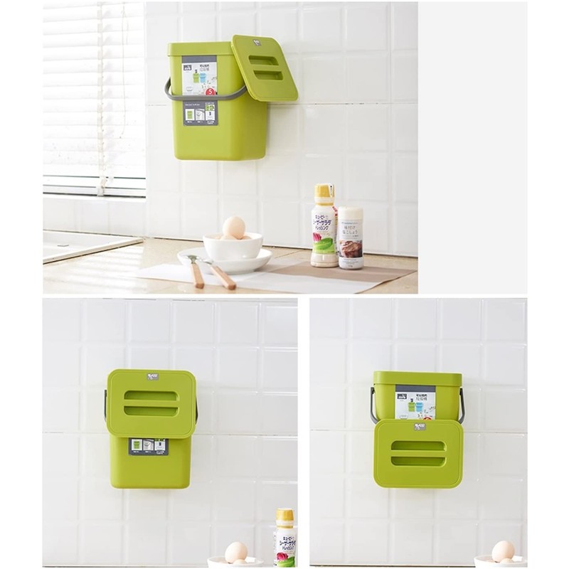 Small Trash Can with Lid Mini Kitchen Hanging Trash Can