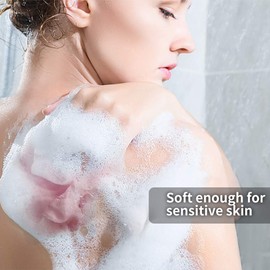 Bath Sponge Shower Sponge Loofah Body Scrubber Mesh Exfoliating Cleansing Soothes Skin 6 Pack Shower Sponge Loofah (Large, Colored Bath Sponge)