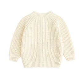 Curipeer Baby Girls Knitted Cardigan Sweater Infant Neutral Solid Outfits Sweaters for Autumn and Spring 3T