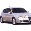 Quattroerre Fourerre 1649 Reflective Sticker Triangles, White, Set of 2