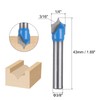 sourcing map Point Cutting Roundover Router Bit 3/16" Radius 1/4"