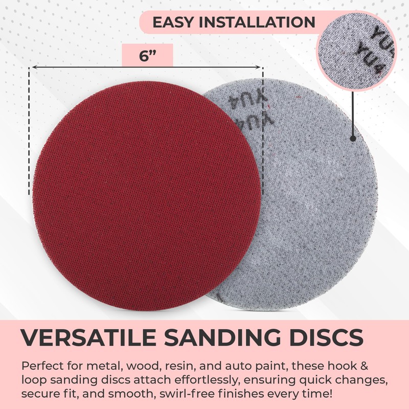 Sunmight Sunfoam Grip No Hole 6 Inch Sanding Discs -