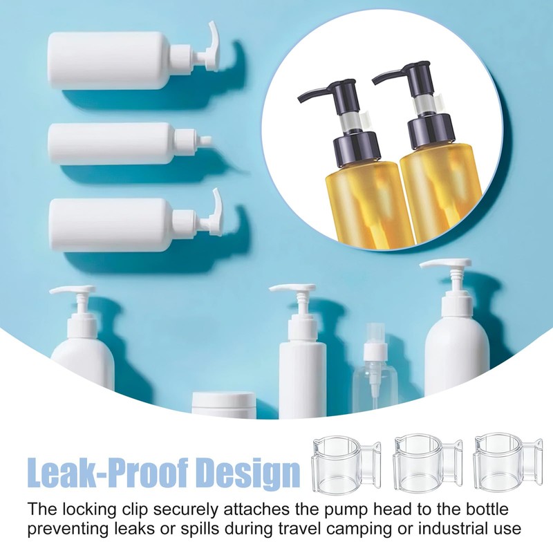 20Pcs Leakproof Pump Lock Clips Medium for Travel Bottles