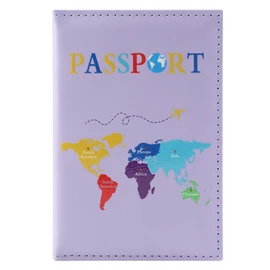 Greyoe Passport Holder, Passport Organiser, Passport Cover, PU Leather Passport Cover, for Men and Women, Holiday Accessories, Travel Essentials, purple, Fashion