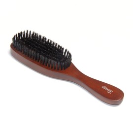 Diane Reinforced Boar Bristle Wave Brush for Men and Barbers – Medium Bristles for Thick and Curly Hair – Use for Detangling, Smoothing, Wave Styles, Restore Shine and Texture