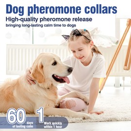 Calming Collar for Dogs 4 Packs Dog Calming Pheromone Pheromones Collars Calm Lasts 60 Days Anxiety Relief Stress Separation Behavior Relieve for Dogs 25 In Adjustable Fit All Small Medium Large Dog