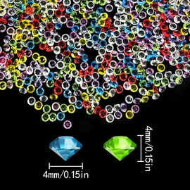 WELANE Acrylic Diamond, 5000 PCS Colors Pointed Rhinestones for Vase Fillers, Floral, Wedding, Home Decoration (4.5mm)