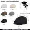 Geyanuo 3Pcs Newsboy Hat for Men Women Elastic 8 Panel
