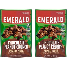Emerald Nuts, Chocolate Peanut Crunch Mixed Nuts, 5.5 Oz (Pack of 2)
