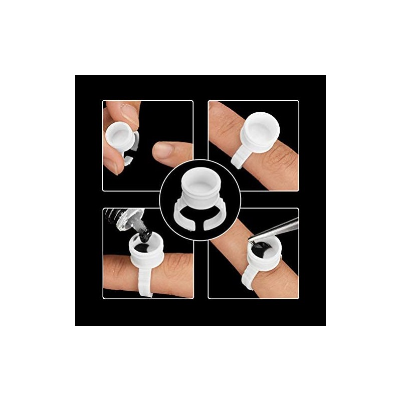 HEALIFTY 100pcs Medium Disposable Pigment Ink Eyebrow Tattoo Tattoo (White)
