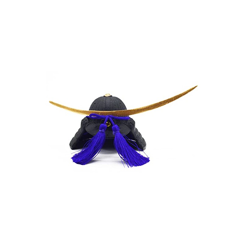 Mini Helmet Ornament Date Masamune (Black & Gold Brocade Zabuton)