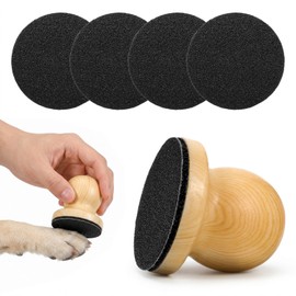 Dog Nail Scratch Board, Wooden Scratch Pad for Nails with 4 Replaceable Sandpaper Sheets for Pet Dogs & Cats, Nail Grinder Board for Gentle Claw Care