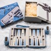 Backgammon Sets for Adults, Classic Board Game with Foldable Leather