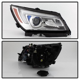 ACANII - For [Halogen Model] 2014 2015 2016 Buick LaCrosse LED Tube Projector Headlight Headlamp Assembly Passenger Side