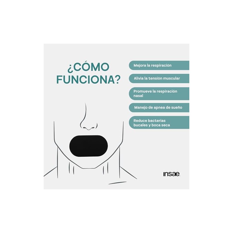 INSAE 30 Tiras Bucales Antirronquidos - Cinta bucal para dormir