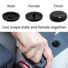 Seat Belt Stop Buttons 4 Sets, Seat-Belt Stopper Clips Snap-On