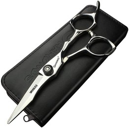 Japan 440C 5.5/6 inch Hair Profession Stylist Bearing Scissors Hair Salon Studio Professional Modeling Tools Cutting Scissors + thinning Scissors (5.5 inch Flat Shear-AA)