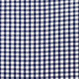 Navy Blue & White Gingham Fabric 1/8" Check Fabric Craft Fabric Material Metre