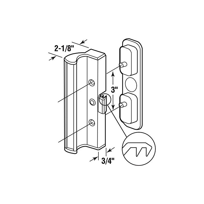 Prime-Line C 1202 Aluminum and Diecast Clamp Style Sliding Door