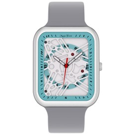 oyeaho Watch for Mens Ultra-Thin Minimalist Fashion Waterproof Mens Watch with Second Hand Luminouse Watch with Silicone Band Watch for Men Women Big Face Quartz Watch Blue Gray