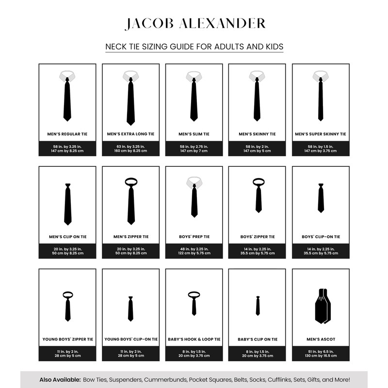 Jacob Alexander Corbata para el cuello con clip para hombre,