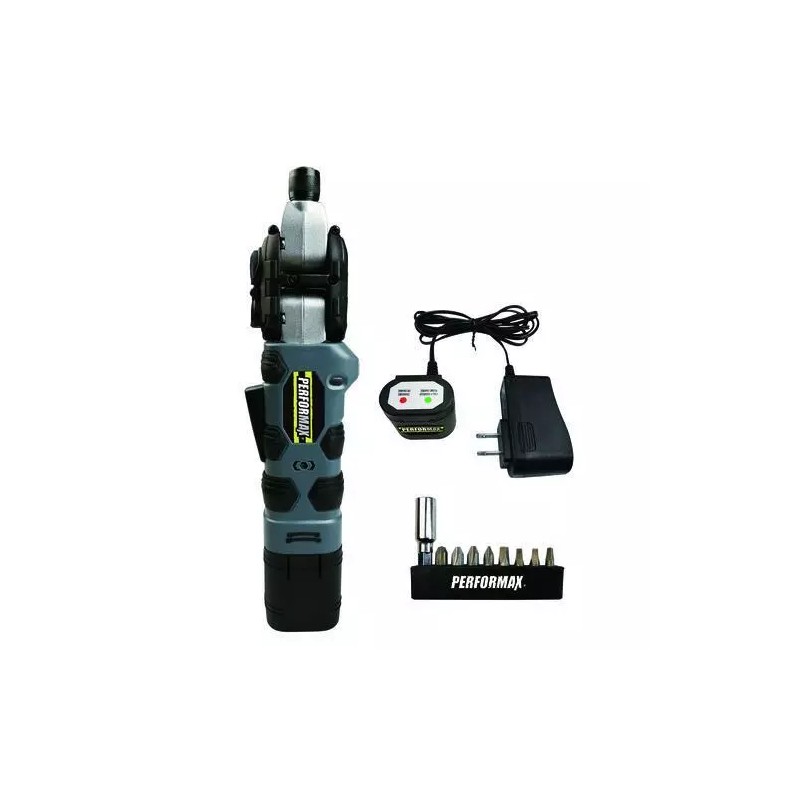 Performax 8V Cordless 1/4" Multi Pivot Screw Driver Kit W/