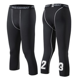 Men's Printed Quick-Drying Breathable High-Elastic Fitness Sports Tights for Yoga, Basketball, Soccer, and Running Crop XXXL/1050 Black Line Print 5ea