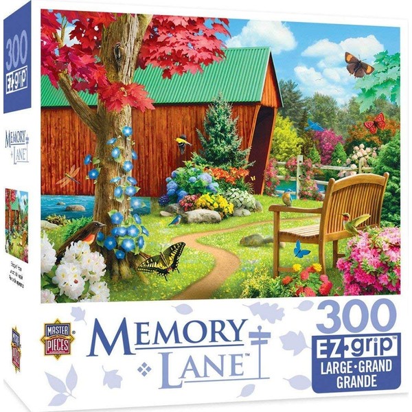 MasterPieces Memory Lane Bridge of Hope Country Bridge Large EZ Grip Jigsaw Puzzle by Alan Giana, 300-Piece