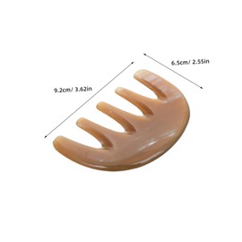 Beavorty Wide Tooth Anti-static Hair Loss Comb Gua Sha Scalp Massage Natural Horn for Men Women Gentle on Hair Detangler