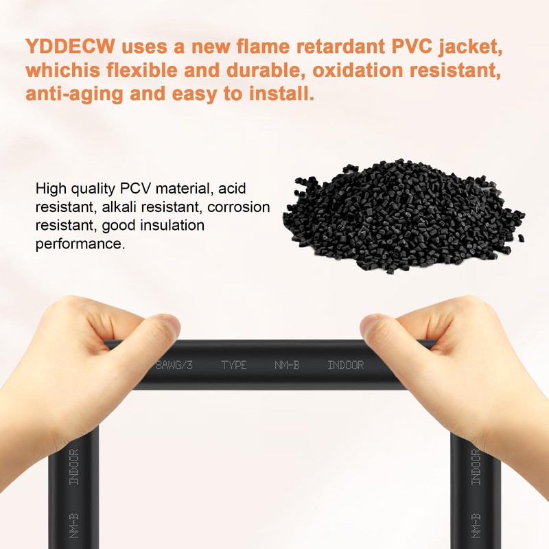 YDDECW 8/3 NM-B Wire with Ground - 25FT 8 Gauge