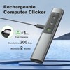 Rechargeable Green Laser Pointer Presentation Clicker for Laptop PowerPoint, USB-A