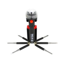 Tool Tech 53390 8-in-1 Screwdriver Multi-Tool with Torch