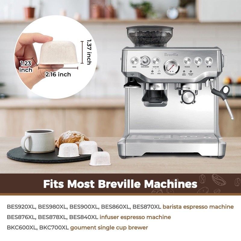 Premium 6-pack Water Filters For Replacement Breville BWF100 with Ion