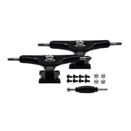 Teak Tuning Prodigy Swerve Fingerboard Trucks, Black Colorway - 32mm Wide - Inverted Kingpin - Professional Shape, Appearance & Components