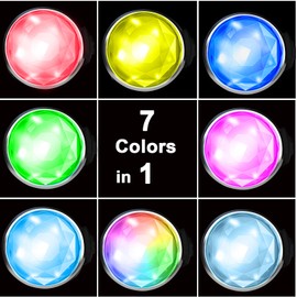 Tubasion Rechargeable Dog Collar Light, 2024 Best 7 Color Changing Light for Dog Collar with 100% Waterproof and Durable Silicone Band. Dog Lights for Night Walking, Camping, Bike