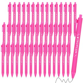 Aodaer 60 Pieces It's a Girl Baby Shower Ballpoint Pens Retractable Gel Pen with Soft Grip Baby Shower Pens for Girl Comfortable Black Ink Pen for Baby Shower Favors Party Guests Gifts