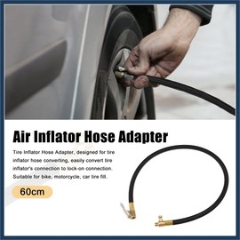 INFINAUTO 60cm 24" Tire Valve Pipe Air Inflator Pump Extension Hose for Car Stylish Design
