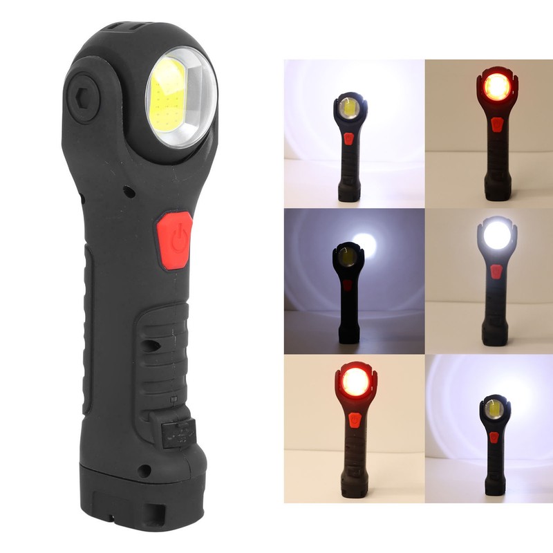 Flashlight 360 Degree Rotatable USB Charging Super Bright Magnetic Handheld