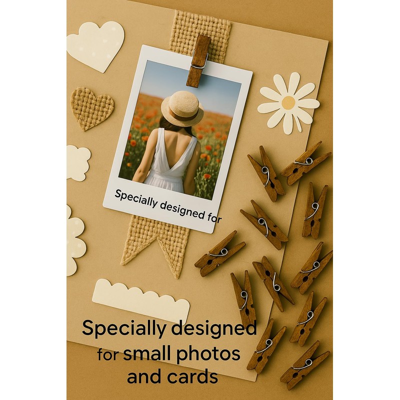 LWR CRAFTS Wooden Mini Clothespins 100 Per Pack 1" 2.5cm