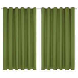 Deconovo Deconovo Super Soft Solid Thermal Insulated Blackout Curtains, 90" Width x72 Drop, 1 Pair, Green
