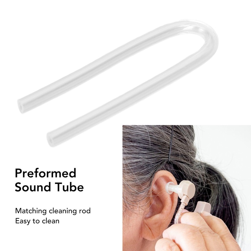 10PCS BTE Preformed Sound Tube Silicone Replacement Accessory Sound Aid