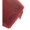 Small Genuine Leather Women's Wallet with RFID Protection, red, Retro