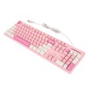 104 Keys Wired Keyboard 3 Colors Cute Gaming Keyboard USB