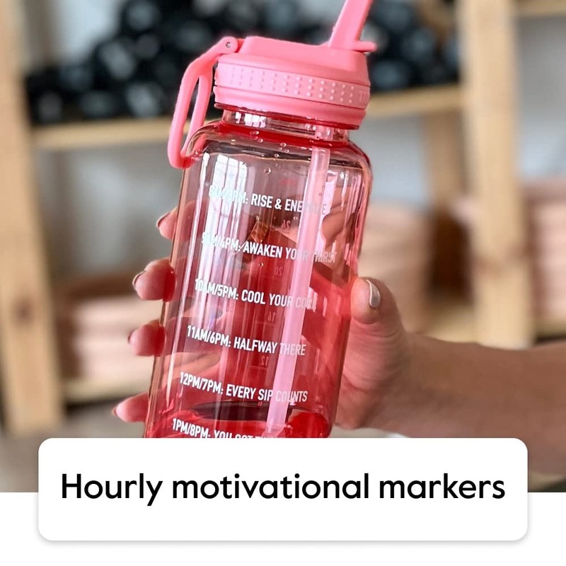 Takeya Tritan 32 oz Motivational Water Bottle with Straw Lid