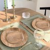 Lightnpro Natural Wood Dinner Plates for Eating Wooden Round Charcuterie